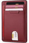 Slim Wallet for Men Women Minimalist Small Leather Front Pocket Wallets with RFID Blocking and Gifts Box