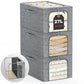 Baby Clothes Storage Bins with Metal Frame 27L 3 (3 Count)
