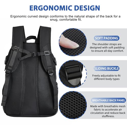 Soccer Backpack Bag with Ball Holder Ventilated Shoe Compartment Large Capacity Sports Gear Bag for Basketball Volleyball Gym