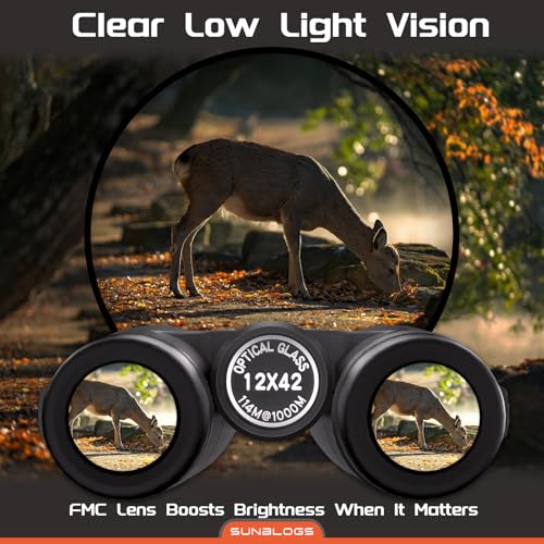 12x42 HD Binoculars for Adults
