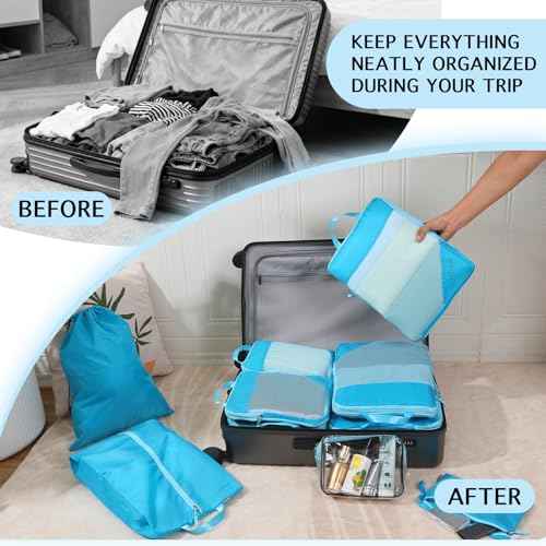 Compression Packing Cubes for Travel (10 Count)