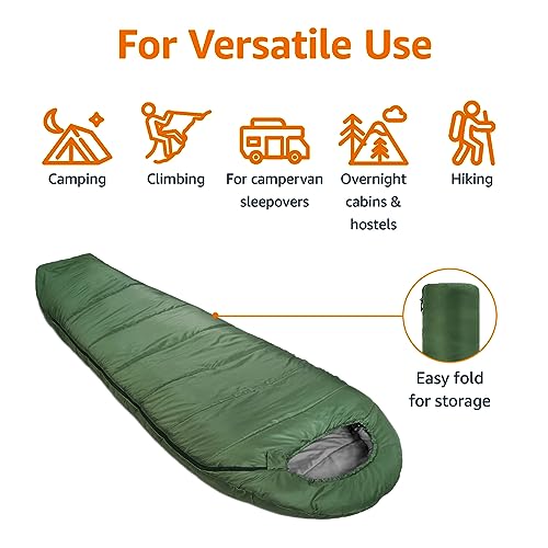 20°F Cold Weather Mummy Sleeping Bag for Hiking