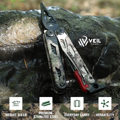 18-in-1 Camo EDC Multitool Pliers Fire Starter with Sheath