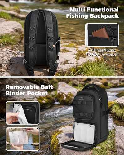 Fishing Bag with Removable Bait Binder