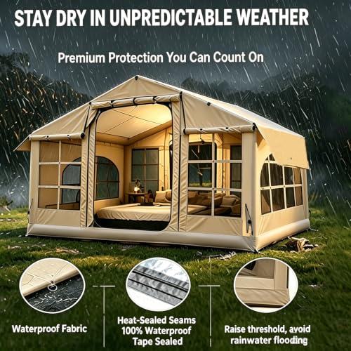 Inflatable Tent with Oversized Skylight