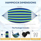 Cotton Camping Hammock Portable with Tree Straps Holds 660lbs