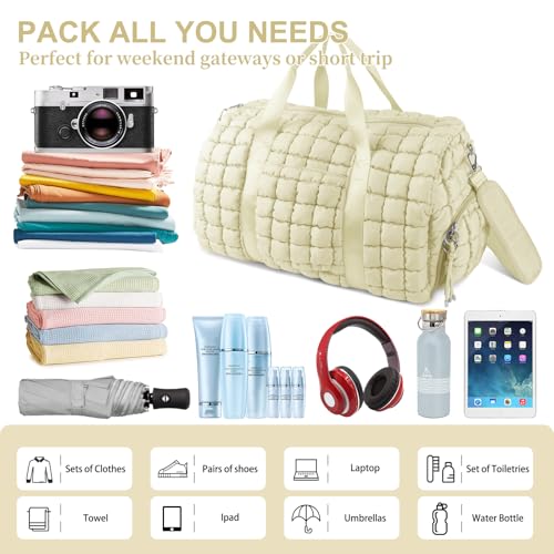 Quilted Travel Duffle Bag Gym Bag for Women