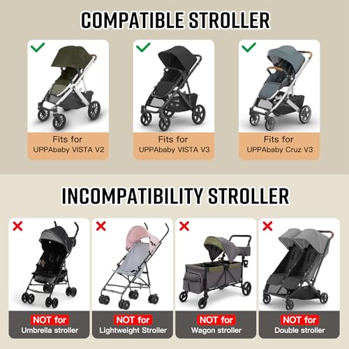 Padded Stroller Travel Bag for Airplane with Wheels