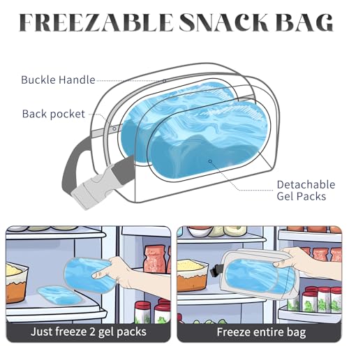 Small Cooler Bag Freezable Lunch Bag for Work School Travel