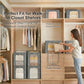 Blanket Storage Bins with Metal Frame for Closet (4 Count)