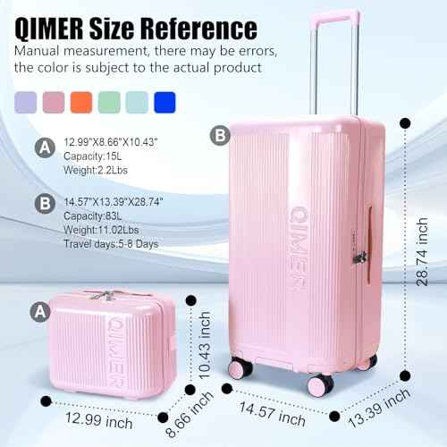 Large capacity Luggage Sets 2 Piece (2 Count)