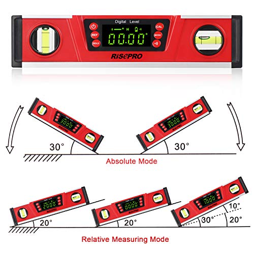 10 Inch Digital Torpedo Level and Protractor IP54 Protected Electronic Bubble Inclinometer