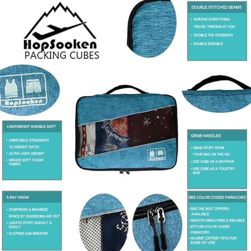 5 Set Packing Cubes for Travel Large Suitcase Luggage Organizer Bags Travel Accessories Vacation 4 Cubes 1 Laundry Pouch Bag (5 Count)