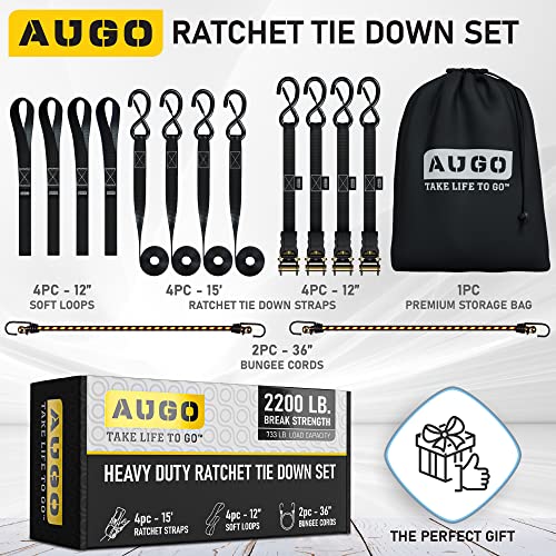 Ratchet Straps Heavy Duty 4 Pack (4 count)
