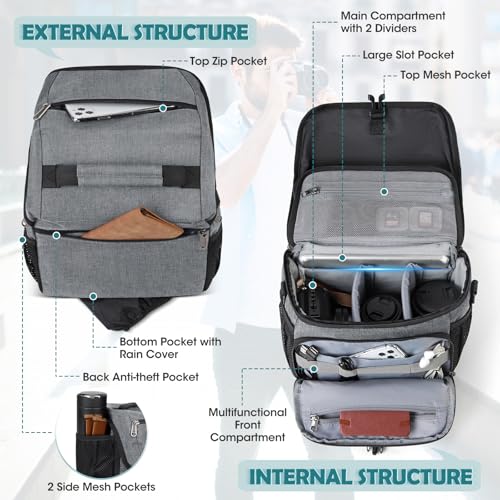 Camera Bag DSLR SLR Mirrorless Camera Case for Photographer