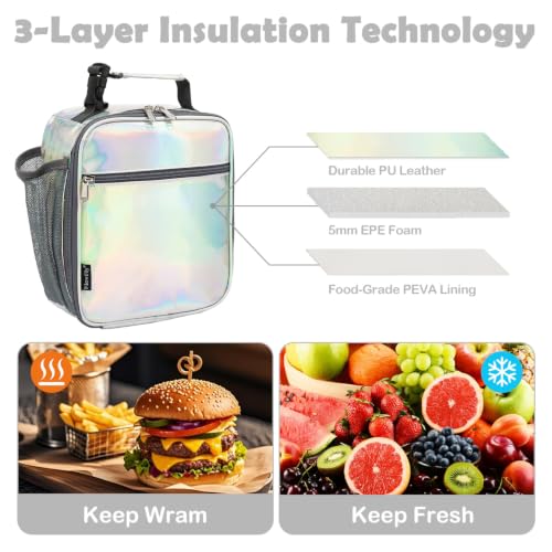 Kids Lunch box Insulated Soft Bag Mini Cooler Back to School Thermal Meal Tote Kit for Girls