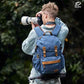 Blue Canvas Camera Backpack