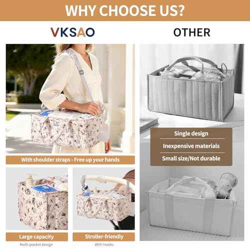 Cute Cartoon Animal Prints Baby Diaper Caddy Organizer