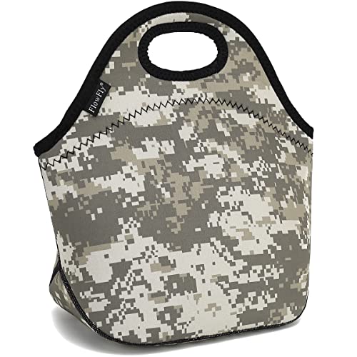 Neoprene Lunch Tote Insulated Thermal Reusable Lunch Bag Box for Boys Men with Zipper