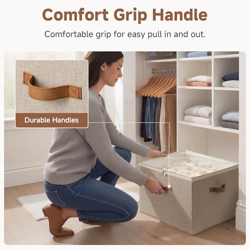 2-Pack 32-Pair Shoe Storage Organizer for Closet, Taupe (2 Count)