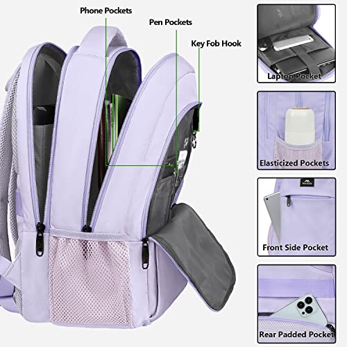 Purple Cute Laptop Backpack for Girls