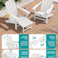 4 Pcs HDPE Folding Adjustable Adirondack Chair with Ottoman (4 Count)