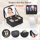 Travel Makeup Bag with Mirror & 8 Adjustable EVA Dividers