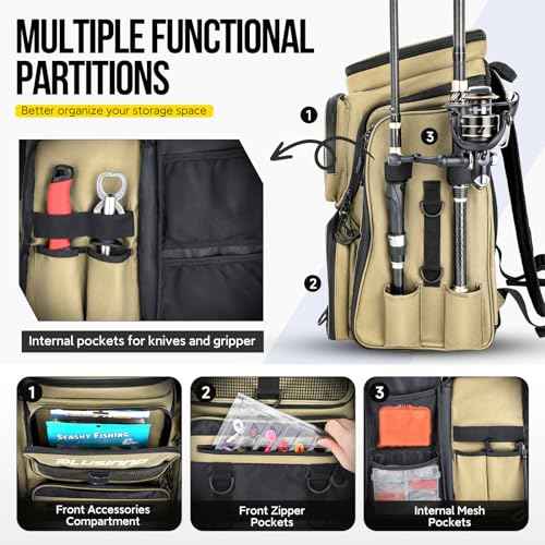 Fishing Backpack with Rod Holders