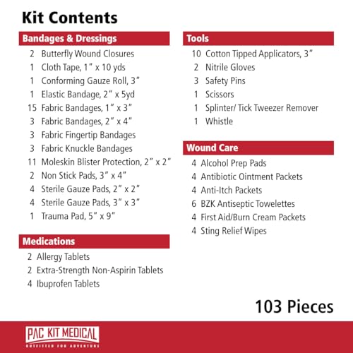 Pac Kit Watertight Explorer 3 First Aid Kit for Hiking