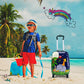 Kids Luggage 12" Toddler Backpack & 16" Travel Suitcase with Wheels (2 Count)