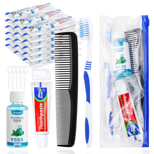 50 Set Travel Toothbrush Kit Bulk (50 Count)
