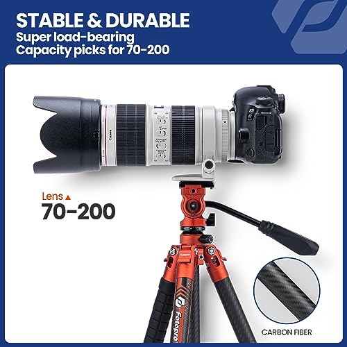 64" Video Camera Tripod with Fluid Head for Smooth Panning