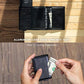 Card Holder Pop Up Slim Wallet Leather RFID Blocking Card Case Up to 8 Credit Cards Black (7 Count)