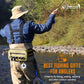 Waterproof Fishing Fanny Pack for Men 3.3L Fly Fishing Bag Chest Pack with Airtight Zipper Khaki