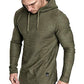 Mens Fashion Athletic Hoodies Sport Sweatshirt Solid Color Fleece Pullover Green M