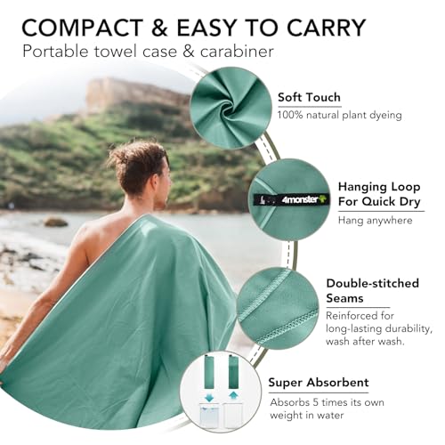 Quick Dry Travel Towel with Case & Carabiner