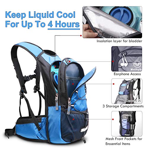 Insulated Hydration Backpack Pack with 3L BPA Free Leak Proof Water Bladder