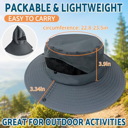Sun Hats for Men Women Wide Brim Bucket Hat Beige