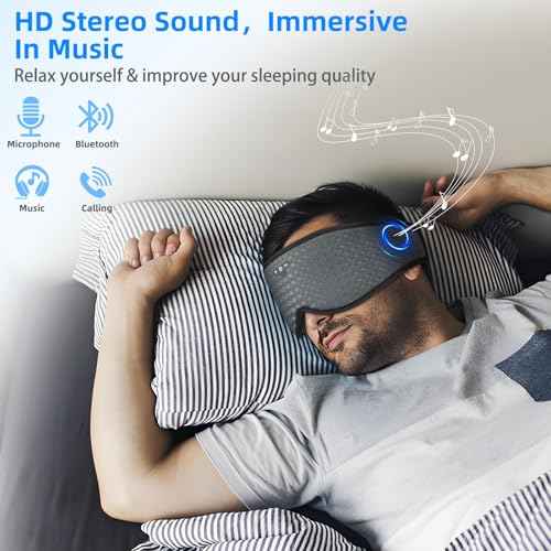 Sleeping Eye Mask with Bluetooth Headphones