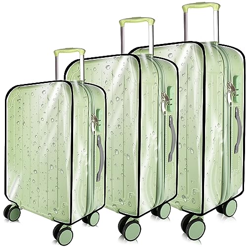 3 Pieces Thicken Clear Luggage Cover Protector (3 Count)