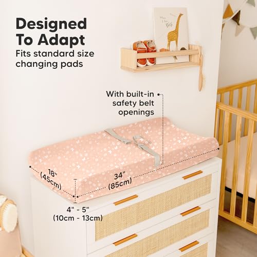 2 Pack Baby Changing Pad Cover for Girl (2 Count)