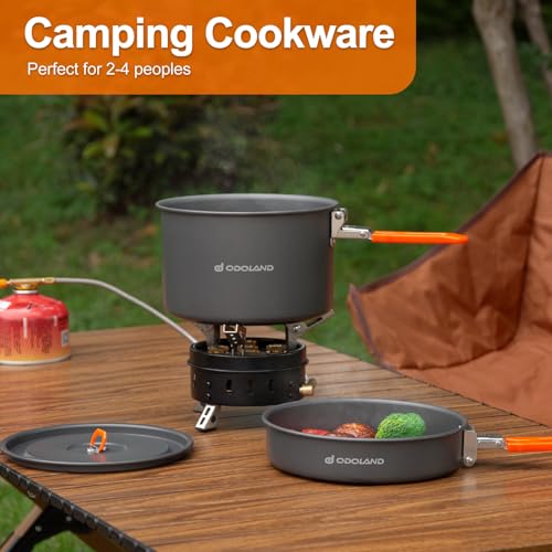 15pcs Camping Cookware Mess Kit