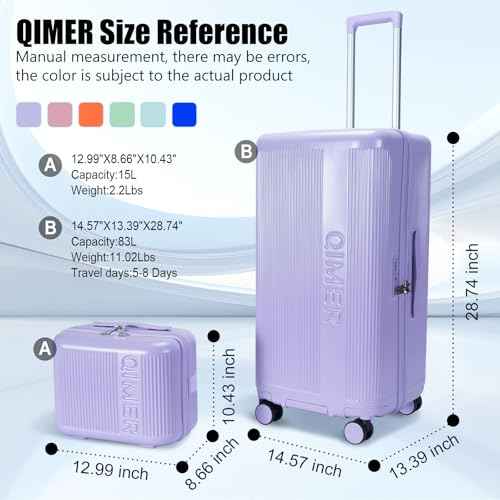 Large capacity Luggage Sets 2 Piece (2 Count)