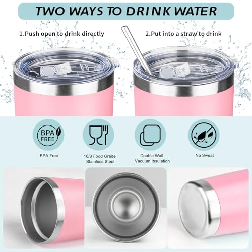20oz Tumbler with Straw and Brush