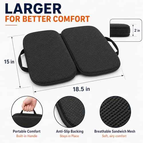 3 in 1 Foldable Gel Seat Cushion Featured with Memory Foam Breathable Seat Cushion for Pressure Relief