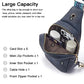 Sling Bag for Women Vegan Leather Small Fanny Pack Crossbody Bags Chest Bag for Women Navy Blue
