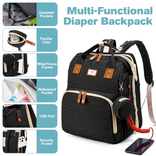 Diaper Bag Backpack with Changing Station
