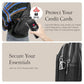 Black Genuine Leather Small Crossbody Bags for Women Anti