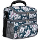 Double Layer Cooler Insulated Lunch Bag Adult Lunch Box Large Tote Bag for Men (Plum)