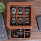 6 Slot Leather Watch Box with Valet Drawer